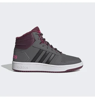 Кроссовки женские Adidas Hoops 2.0 Mid Grey/Bordo GZ7796