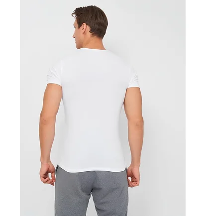 Футболка мужская Kappa Mezza Manica Scollo V White K1311-BIANCO