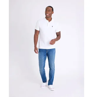 Поло мужское U.S. Polo Assn Slim Fit Solid Pique White 11C581-3O00A-WHITE