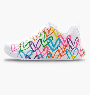 Кросівки жіночі Skechers Uno Lite Heart Of Hearts White/Multi 177977-WMLT
