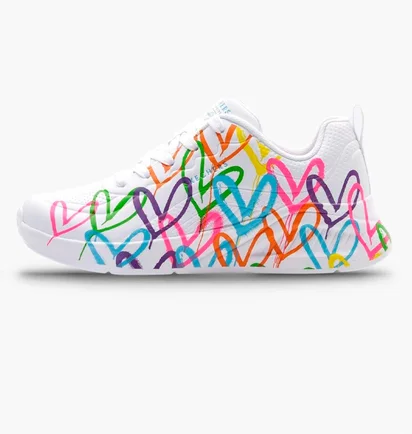 Кросівки жіночі Skechers Uno Lite Heart Of Hearts White/Multi 177977-WMLT