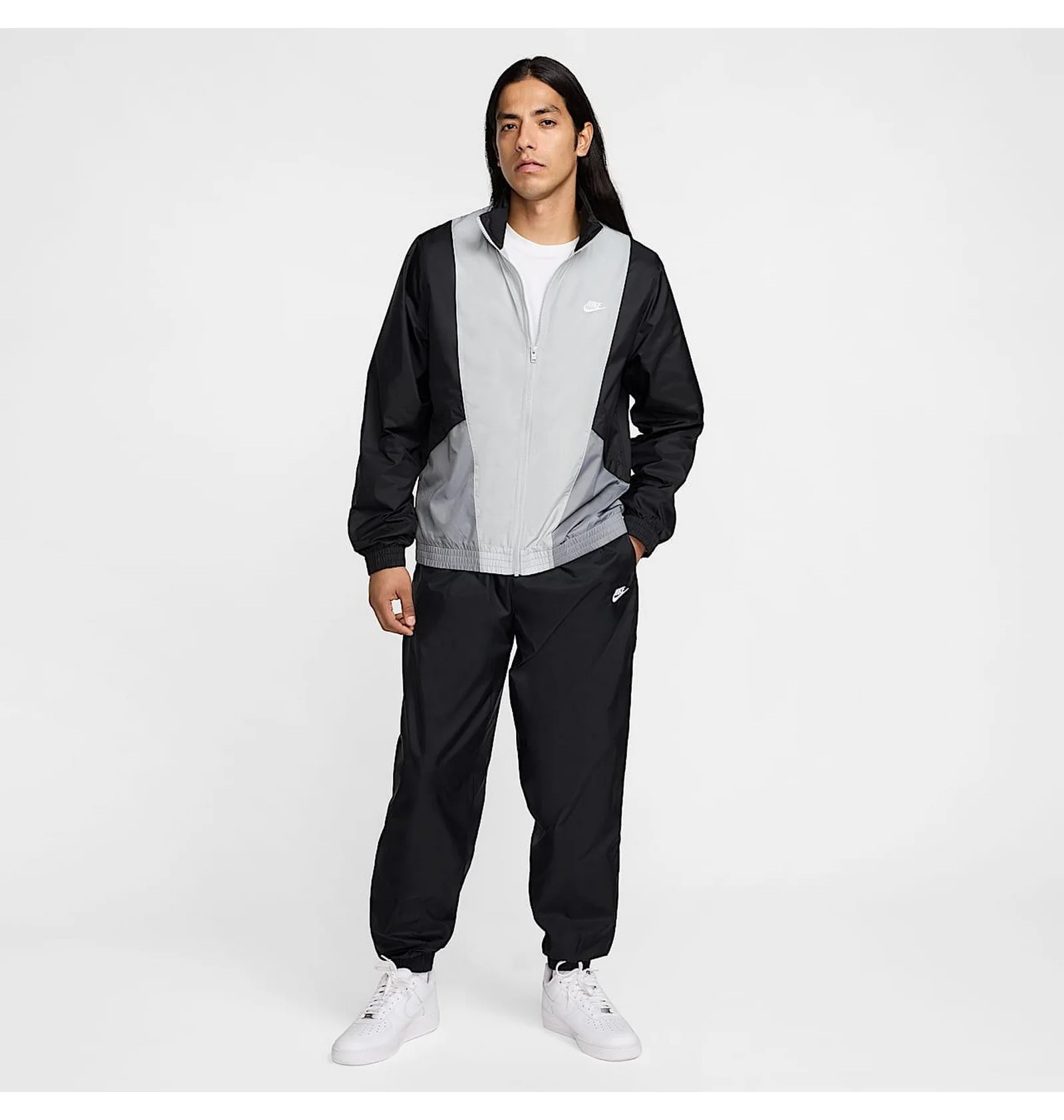 Nike スタジャン XXL グレー ブラック ᐉ Спортивный костюм мужской Nike Woven Tracksuit Black/Grey