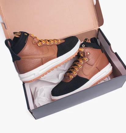 Кроссовки мужские Nike Lunar Force 1 Duckboot Ale Brown Black Brown 805899-202