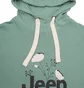 Худи женское Jeep Hooded Oversize Sweatshirt Botanical Print Turquoise O102606-E854