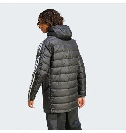 Парка мужская Adidas Essentials 3-Stripes Light Down Hooded Parka Black HZ8522