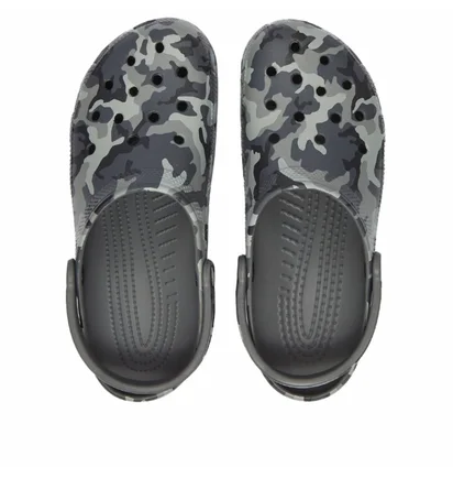 Тапочки чоловічі Crocs Classic Printed Camo Clog Grey 206454-0IE
