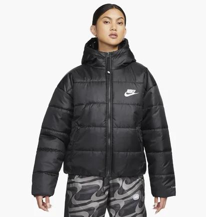 Куртка женская Nike W Nsw Syn Tf Rpl Hd Jkt Black Dx1797-010