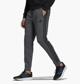 Штаны мужские Adidas Essentials Fleece Tapered Cuff 3-Stripes Pants Grey GK8826