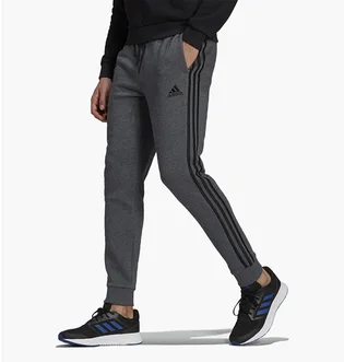 Штаны мужские Adidas Essentials Fleece Tapered Cuff 3-Stripes Pants Grey GK8826