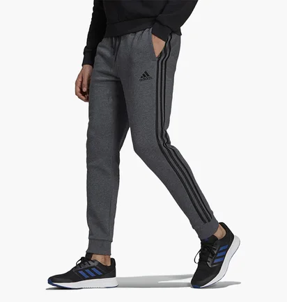 Штаны мужские Adidas Essentials Fleece Tapered Cuff 3-Stripes Pants Grey GK8826