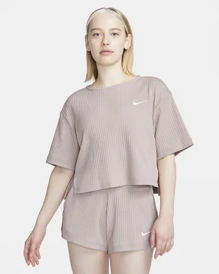 Футболка женская Nike W Nsw Rib Jrsy Ss Top Beige DV7870-272