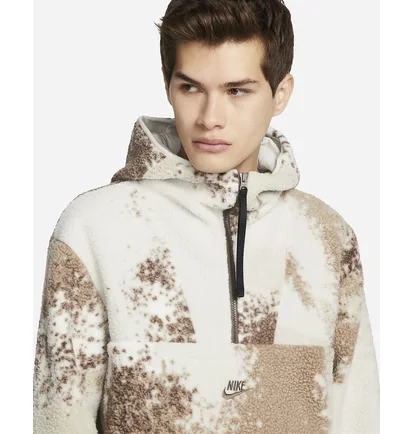 Худи мужское Nike Mens 1/2-Zip Hoodie White/Beige Dd5009-072