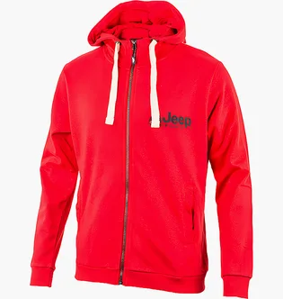 Толстовка мужская Jeep Hooded Sweatshirt Full Zip The Spirit Of Adventure Red O102570-R699