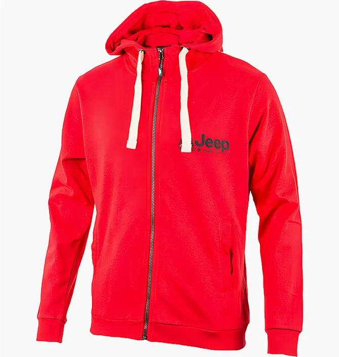 Толстовка мужская Jeep Hooded Sweatshirt Full Zip The Spirit Of Adventure Red O102570-R699