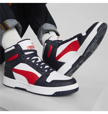 Кросівки чоловічі Puma Rebound Layup Sneakers White/Blue 369573-29
