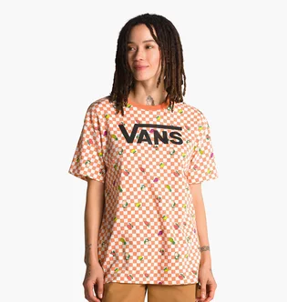 Футболка жіноча Vans Fruit Checkerboard Oversized Tee Beige/Peach VN0003V6BM5