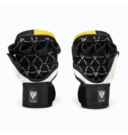Рукавиці унісекс RDX Grappling Gloves Rex T6 Plus Orange/Black GGR-T6Y