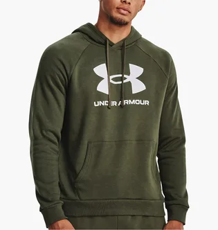 Худі чоловіче Under Armour Hooded Sweatshirt Ua Rival Fleece Logo Hd-Grn Olive 1379758-390