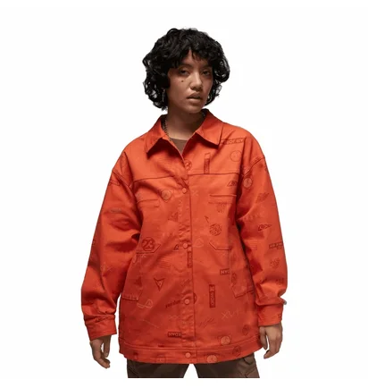 Рубашка женская Air Jordan Trucker Jacket Orange DX0384-812