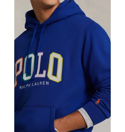Худи мужское Ralph Lauren Fleece Logo Hoodie Blue 710890190003