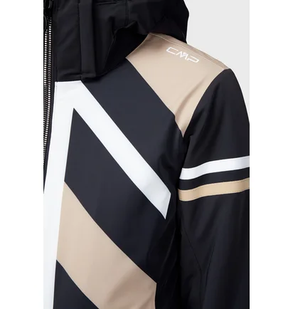 Куртка жіноча Cmp Jacket Zip Hood Black/Beige 32W0256-04Um
