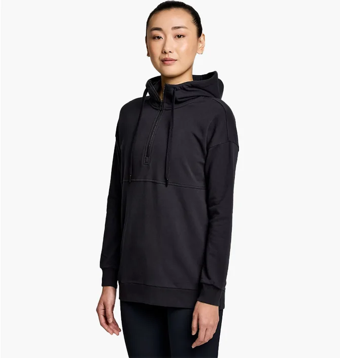 Худи женское Saucony Recovery Zip Tunic Black 800469-BKA3
