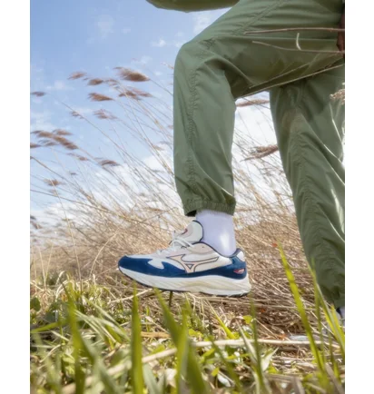 Кроссовки мужские Mizuno Wave Rider Beta Beige/Blue D1GA330904