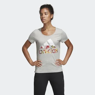 Футболка женская Adidas Badge Of Sport Flower Tee Grey DV2996