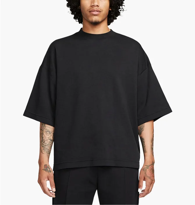 Футболка мужская Nike Tech Fleece Reimagined Oversized Ss Sweatshirt Black FB8165-010