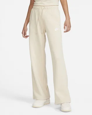 Штани жіночі Nike Sportswear Club Fleece Mid-Rise Wide-Leg Sweatpants Beige FB2727-126