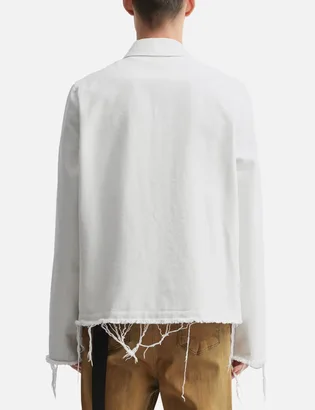Джинсовка чоловіча Rick Owens Drkshdw Snapfront White DU01E3782-110911