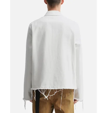 Джинсовка мужская Rick Owens Drkshdw Snapfront White DU01E3782-110911