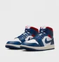 Кроссовки женские Air Jordan 1 Mid Blue/White BQ6472-146