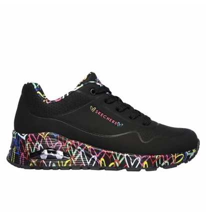 Кросівки жіночі Skechers Uno Loving Love Black 155506-BBK