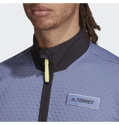 Кофта мужская Adidas Terrex Hike Half-Zip Fleece Light Blue GQ3684
