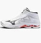Кроссовки унисекс Mizuno Wave Lightning Pro Mid White V1GA266559