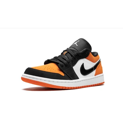 Кроссовки мужские Air Jordan 1 Low Black/Orange 553558-128