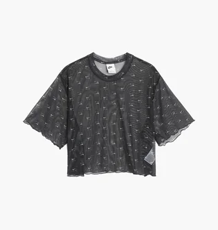 Футболка женская Nike Air Printed Mesh Short Sleeve Crop Top Black DV8245-010