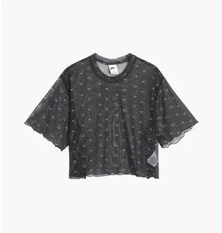 Футболка жіноча Nike Air Printed Mesh Short Sleeve Crop Top Black DV8245-010