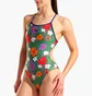 Купальник женский Arena Rain Forest Swimsuit Tie Back Green 010172-670