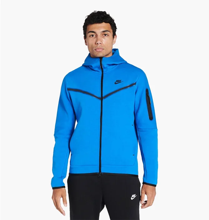 Толстовка чоловіча Nike Nsw Tech Fleece Full-Zip Hoodie Light Blue CU4489-403