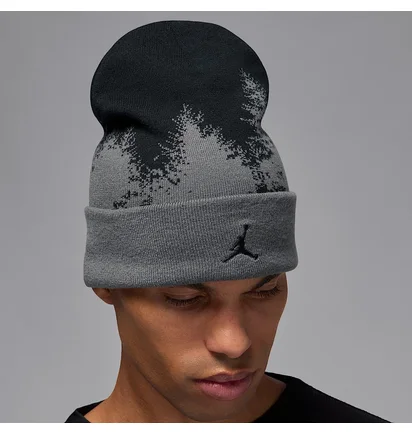 Шапка унисекс Air Jordan Peak Beanie Grey/Black HV1077-068