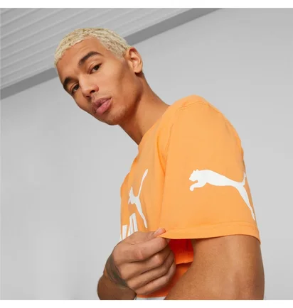 Футболка мужская Puma Power Colourblock Orange/White 673321-46