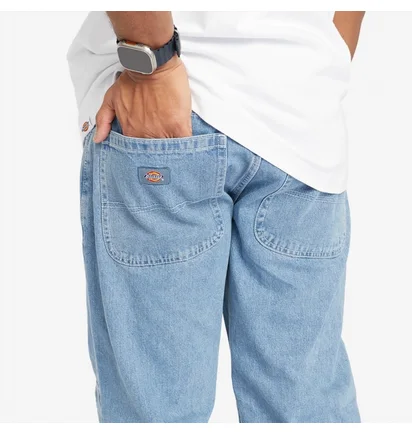 Штаны мужские Dickies Double Knee Denim Pants Light Blue DK0A4Y3FLW01