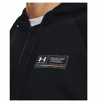 Толстовка мужская Under Armour Rival Fleece Chroma Full Zip Training Hoody Black 1370344-001