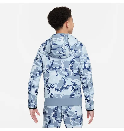 Толстовка детская Nike Tech Fleece Camo/Blue FN9118-493