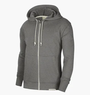 Толстовка мужская Nike Nba Chicago Bulls Standard Issue Full Zip Dri-Fit Hoodie Grey Cn3140-063