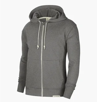 Толстовка мужская Nike Nba Chicago Bulls Standard Issue Full Zip Dri-Fit Hoodie Grey Cn3140-063