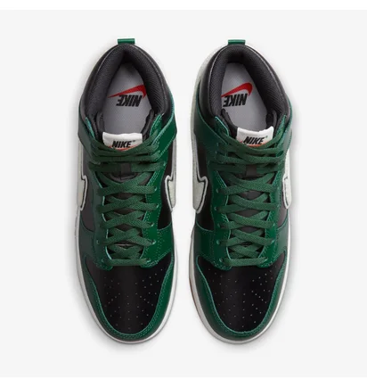 Кроссовки мужские Nike Dunk High Retro Shoes Black/Green Dr8805-001