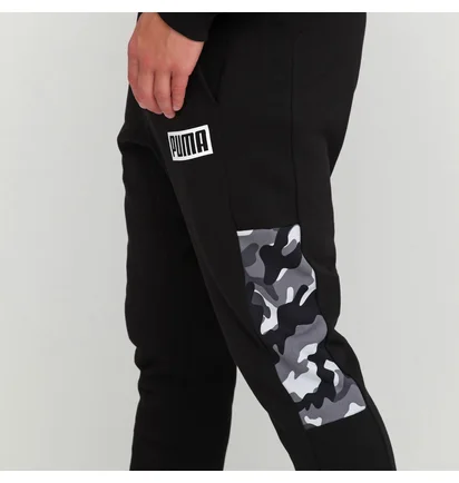 Штани чоловічі Puma Rebel Camo Pants Cl Fleece Black 580559-01